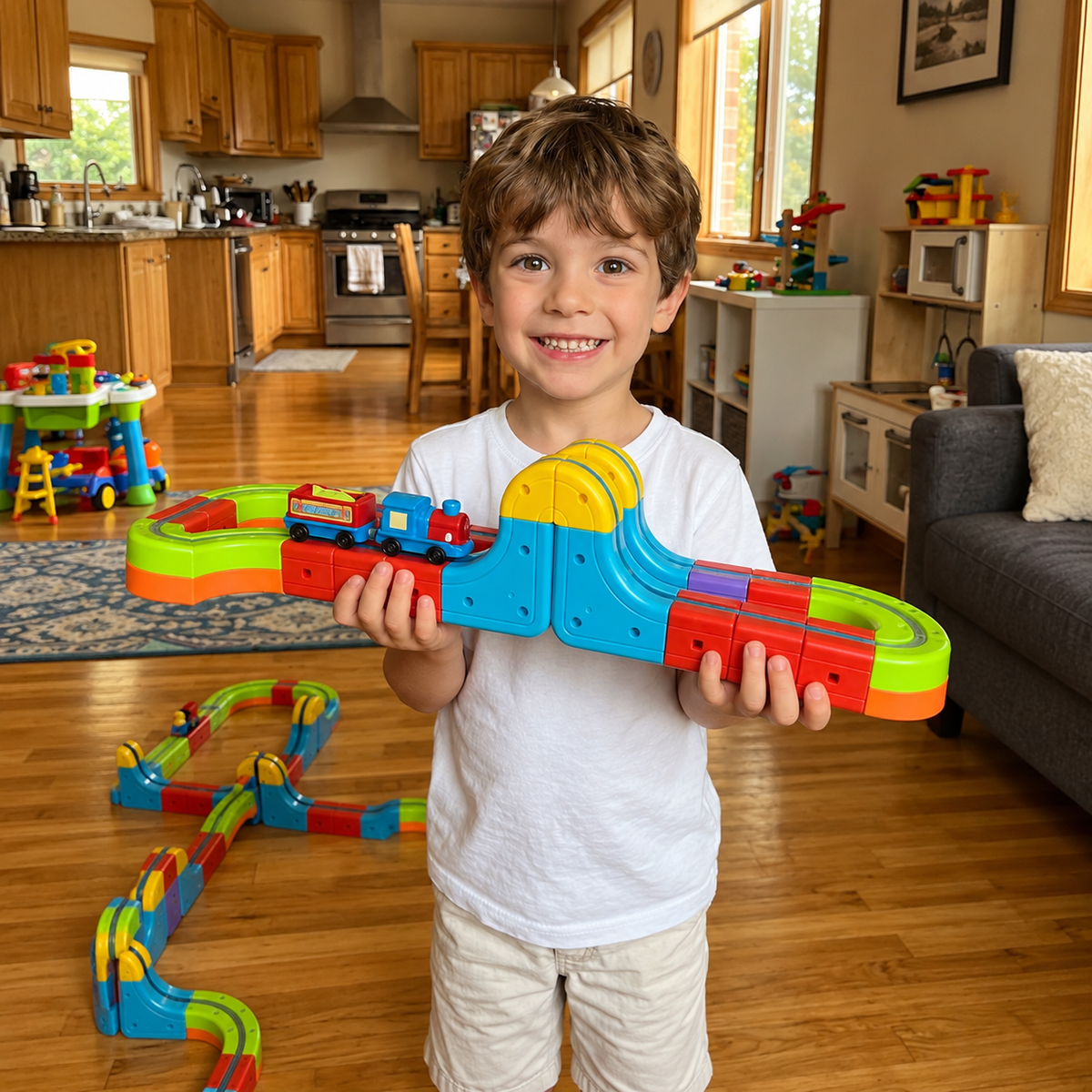 Tobuno™ Magnetic Train Track Set