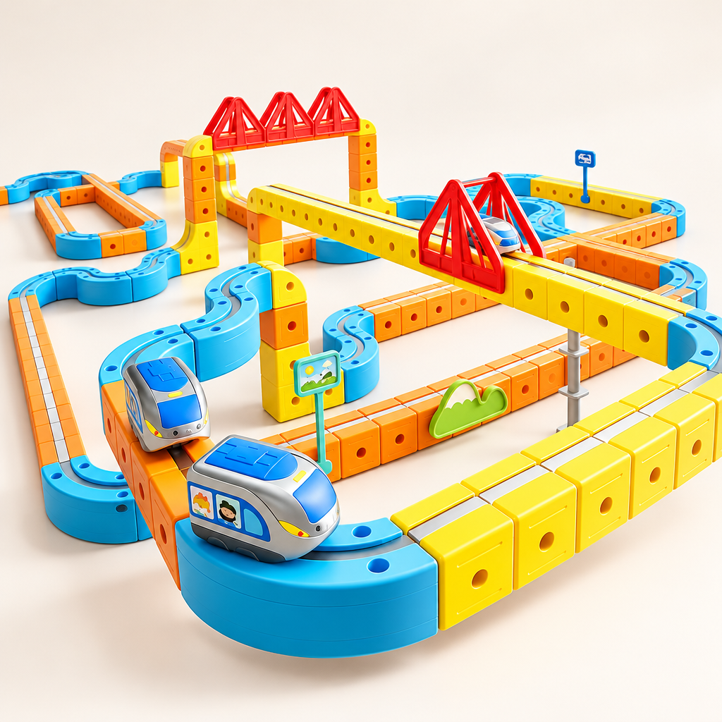 Magtoot magnetic train track set